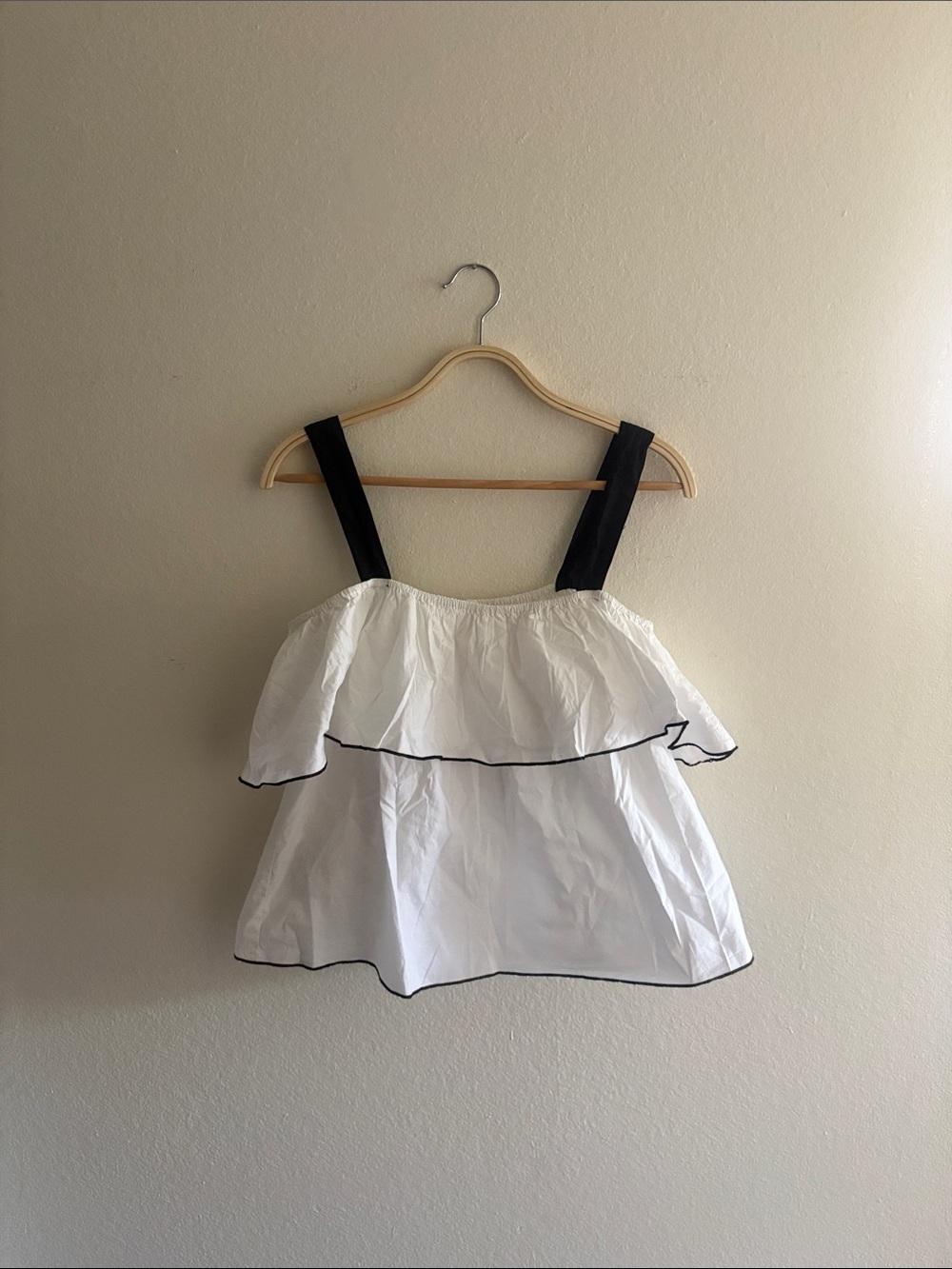 MNG Ruffled Cotton Tank